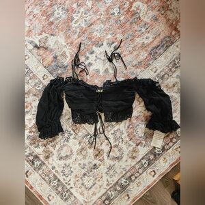 FOR LOVE & LEMONS Anabelle Eyelet Crop Top